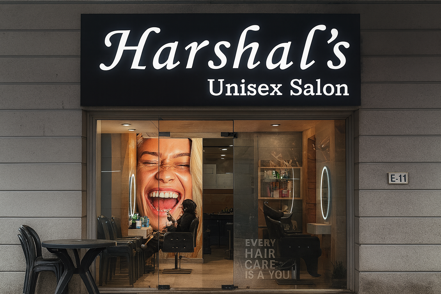 At the salon